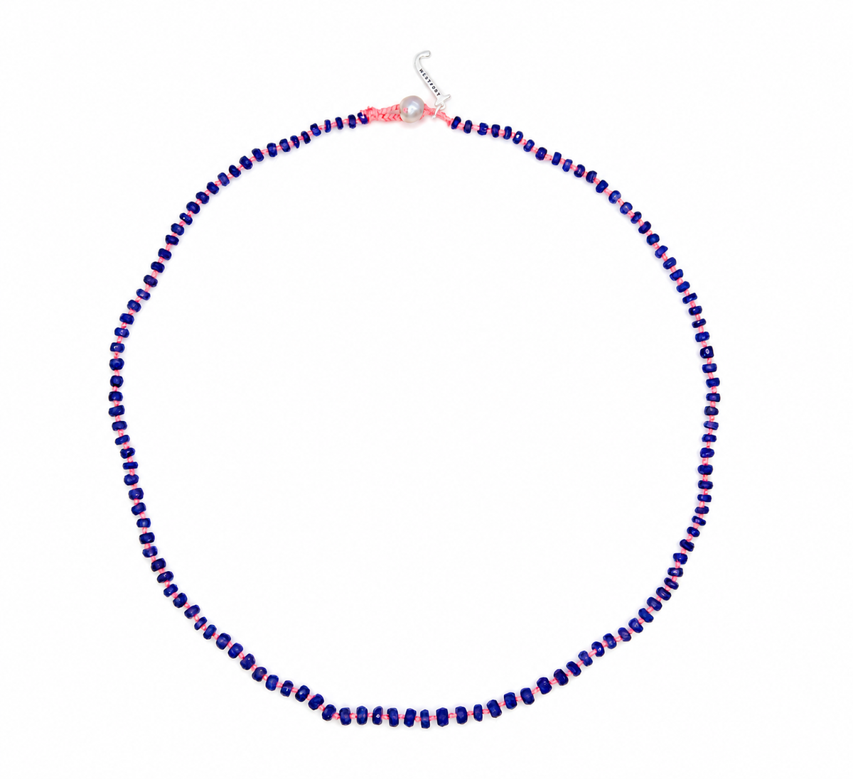 JWJ - Graduated Faceted Blue Sapphire Rondelles Necklace