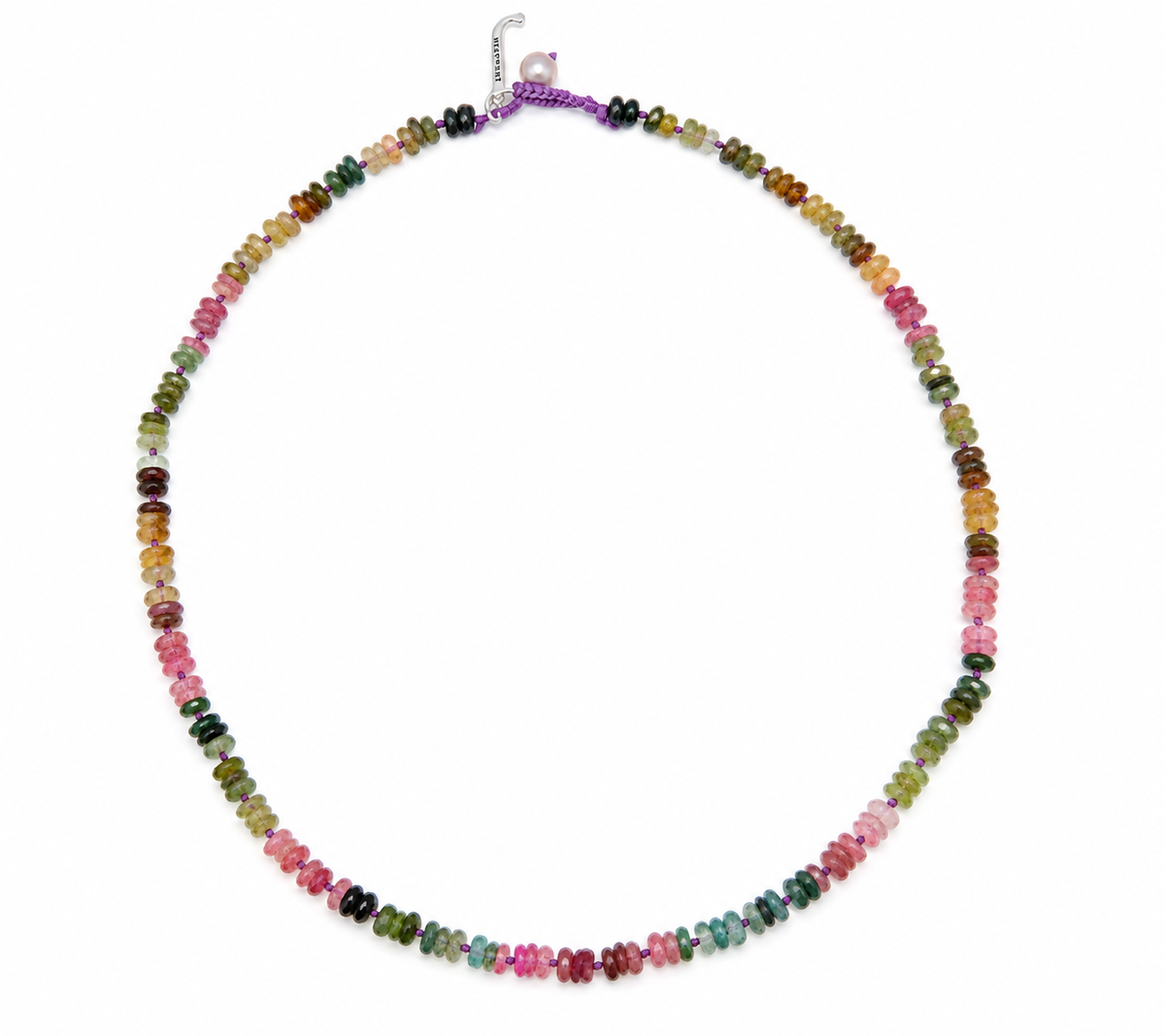 JWJ - Faceted Multi Tourmaline Rondelle Necklace