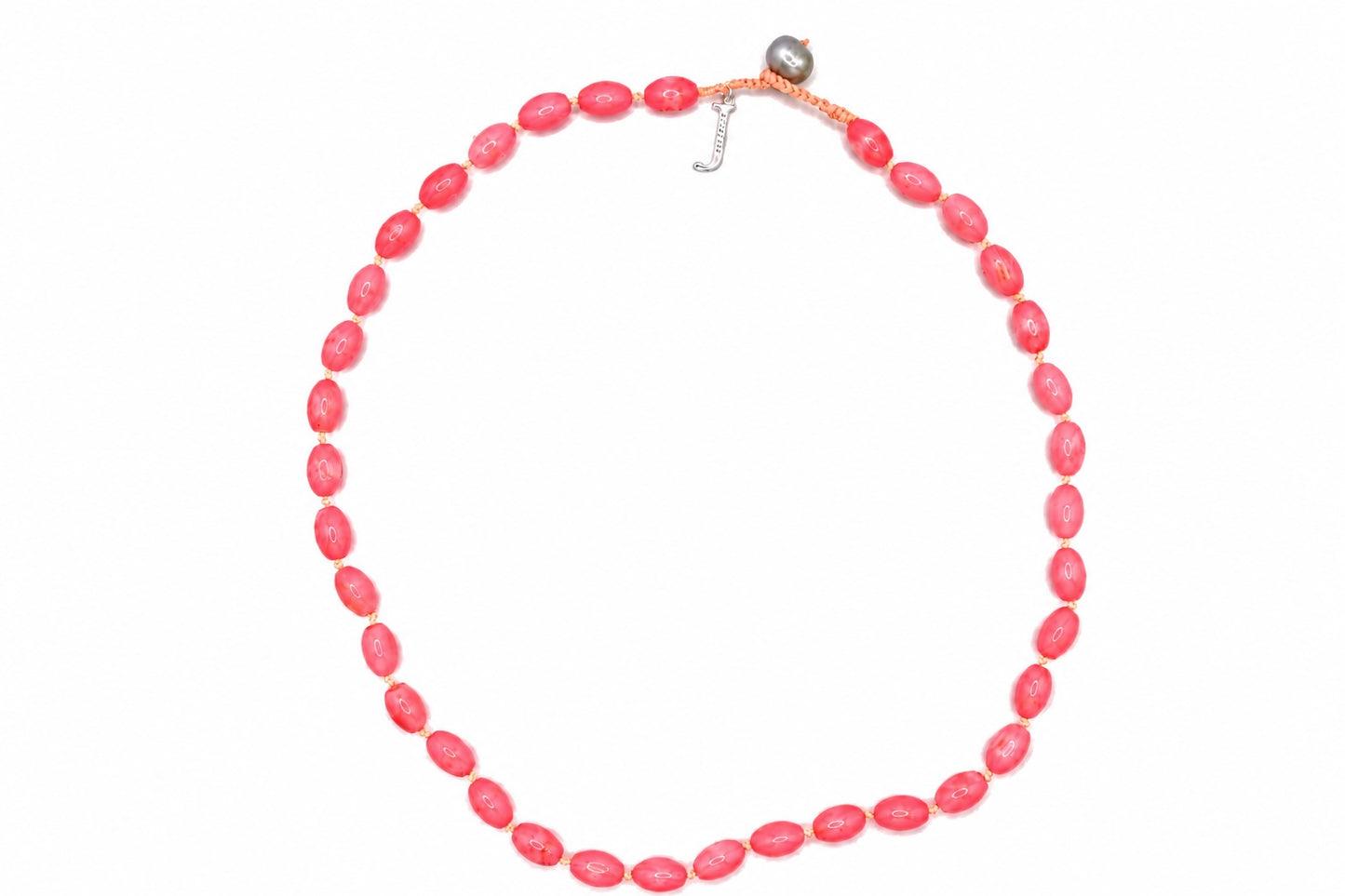 JWJ - Large Oval Coral Necklace