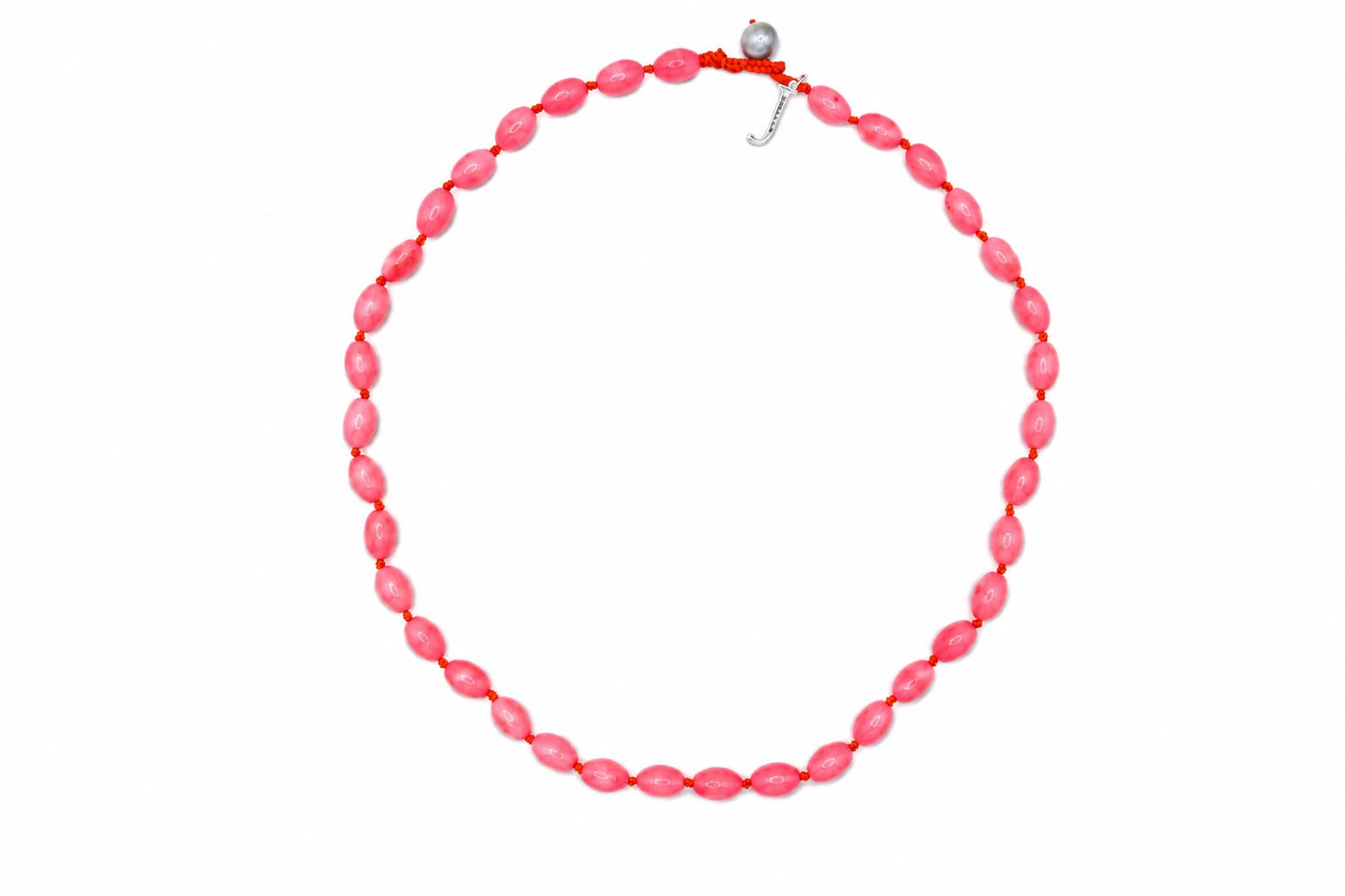 JWJ - Large Oval Coral Necklace