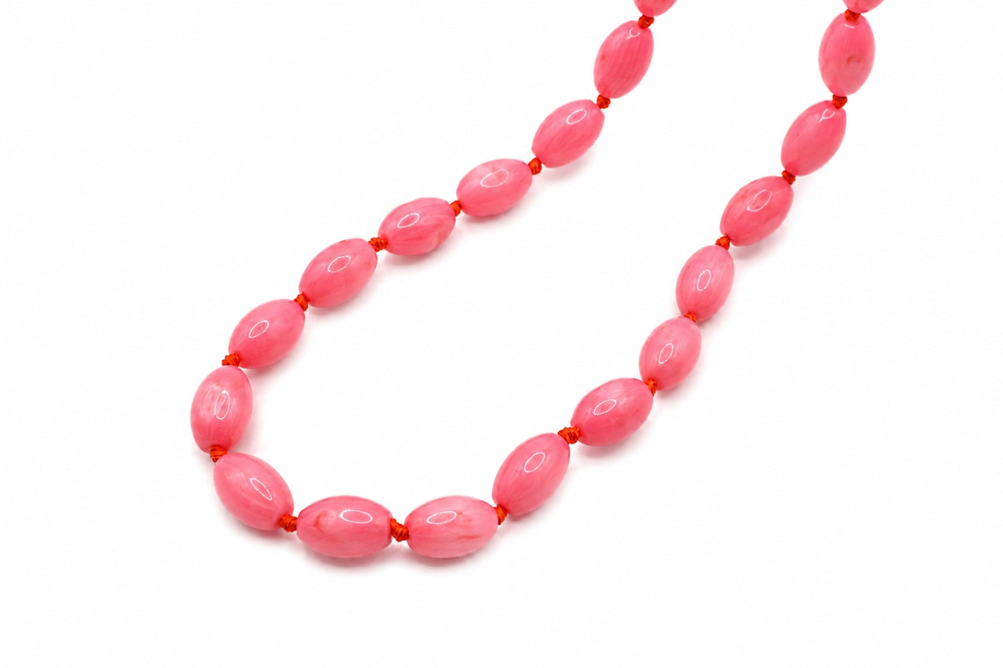 JWJ - Large Oval Coral Necklace